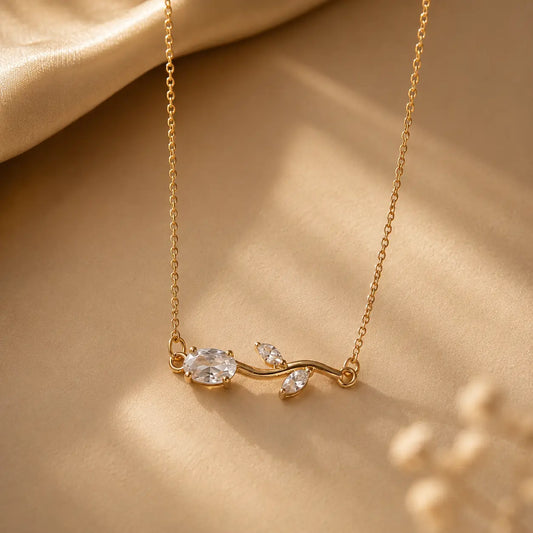 Crystal Tulip Vine Necklace