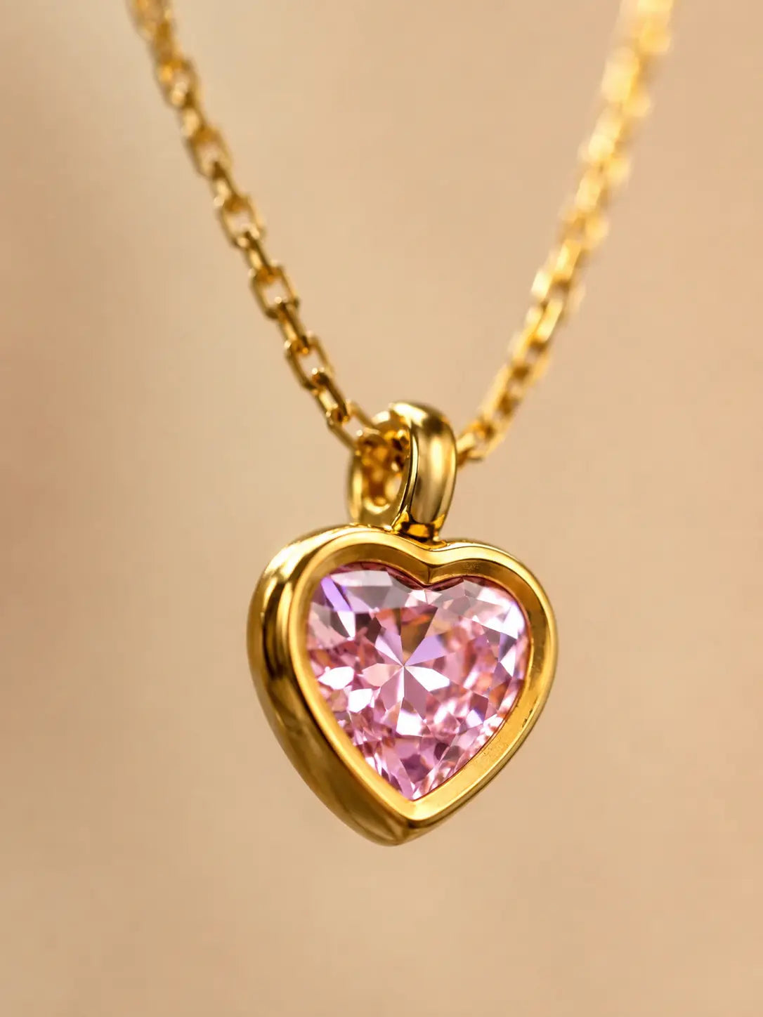 Amora Pink Heart Necklace