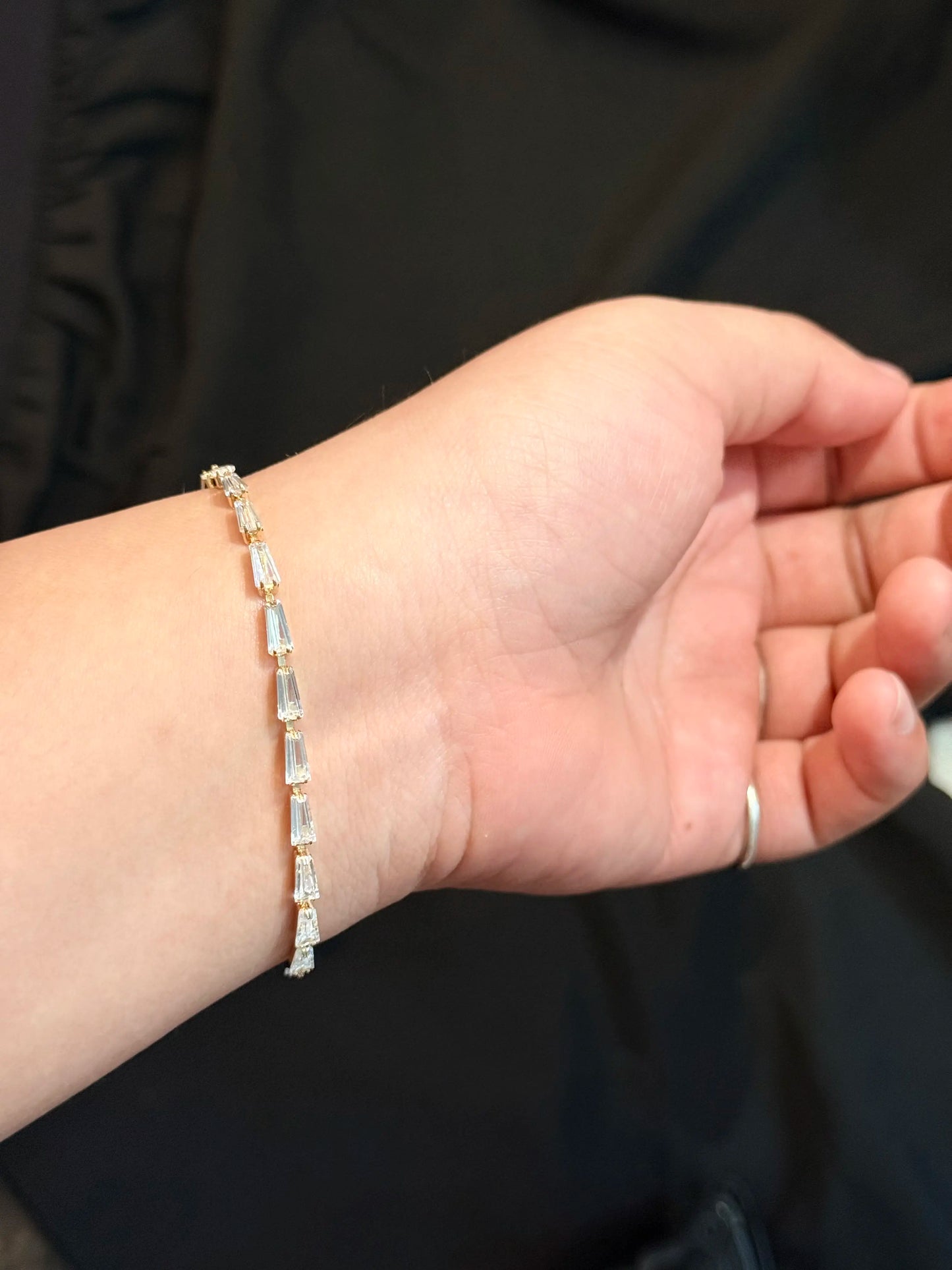Aurelia Gold Baguette Crystal Bracelet