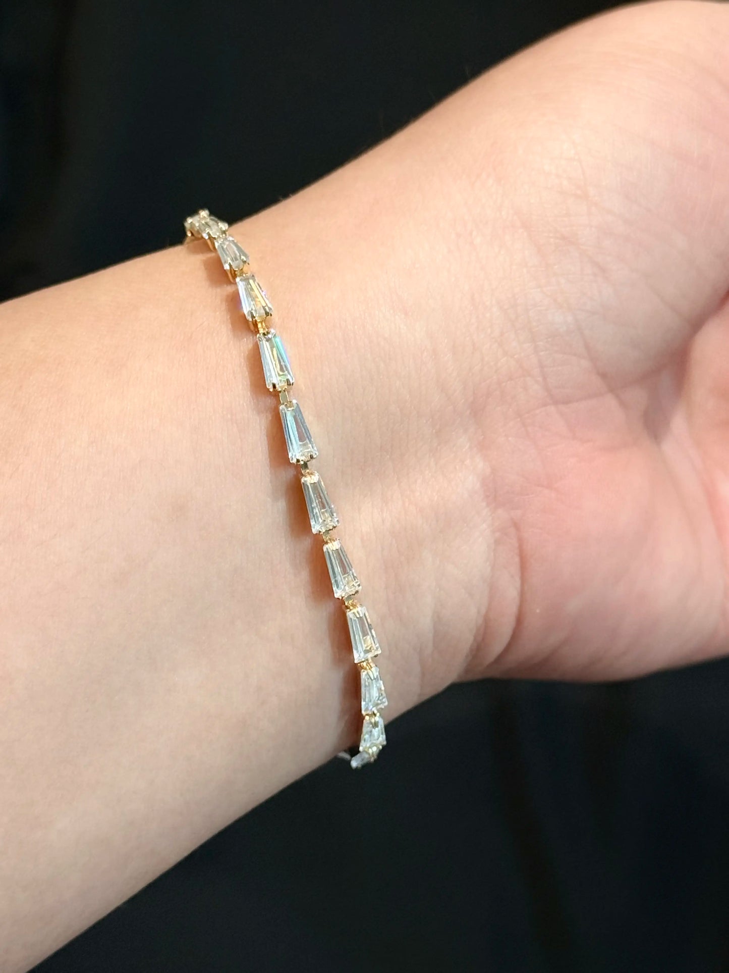 Aurelia Gold Baguette Crystal Bracelet