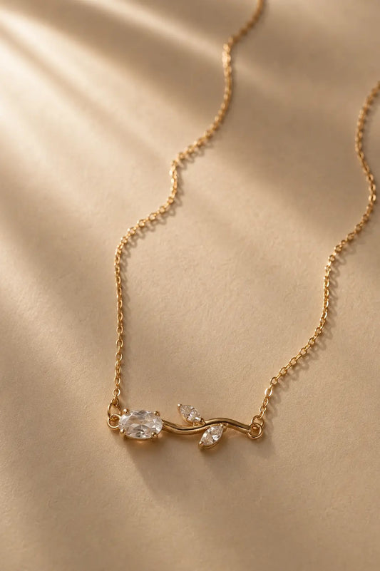 Crystal Tulip Vine Necklace