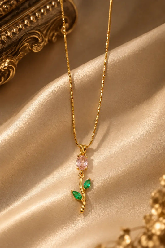 Emerald Vine Pendant Necklace