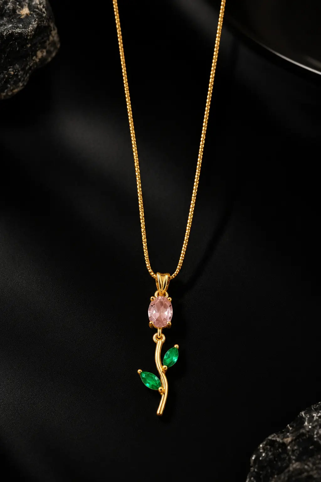 Emerald Vine Pendant Necklace