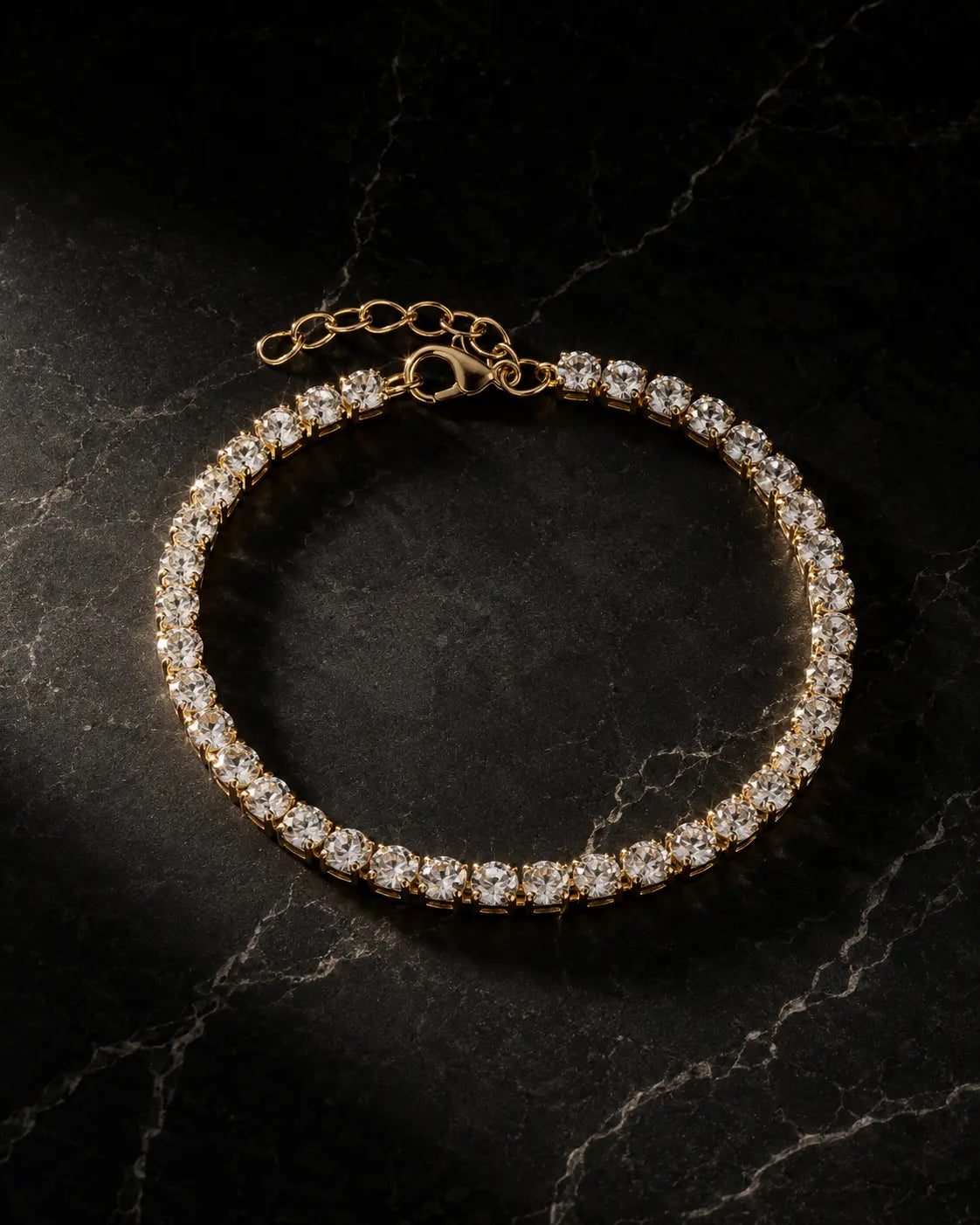 Gold Celeste Crystal Tennis Bracelet