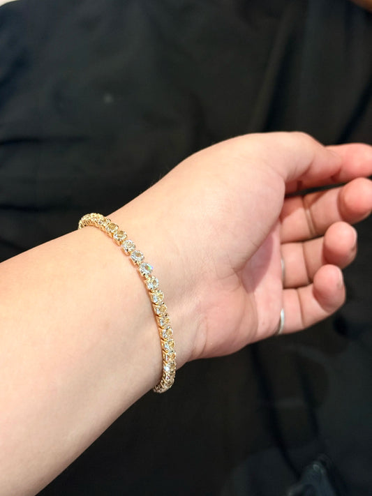 Gold Celeste Crystal Tennis Bracelet