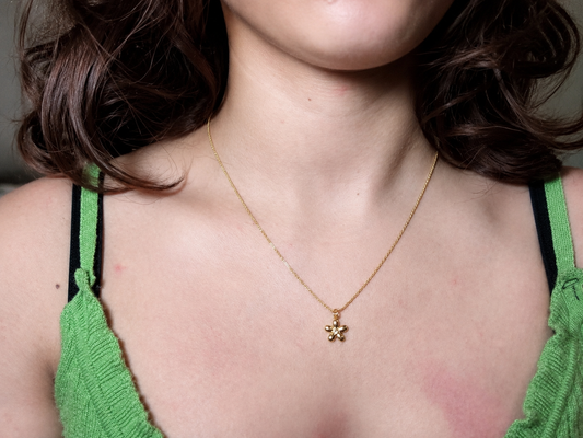 PRAXZA Star Flower Shaped Necklace