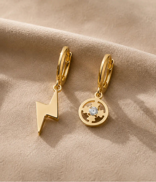 Lightning & Orbit Mismatch Earrings