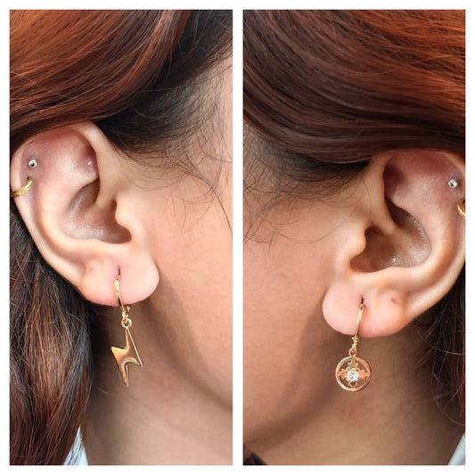 Lightning & Orbit Mismatch Earrings