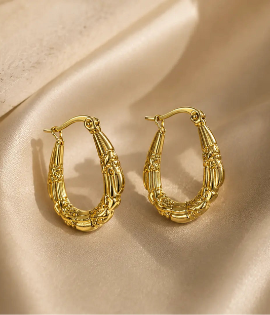 Ornate Gold Heritage Hoops