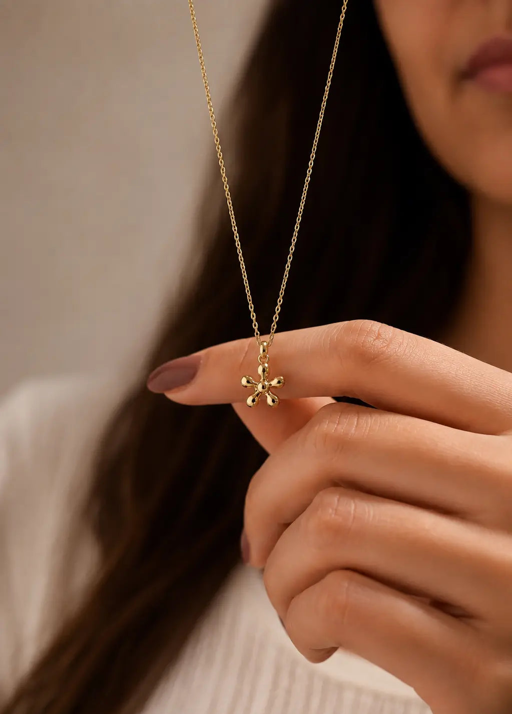 PRAXZA Golden Blossom Necklace