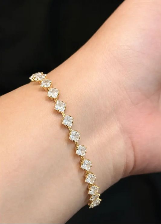 Sora Celestine Gold Tennis Bracelet