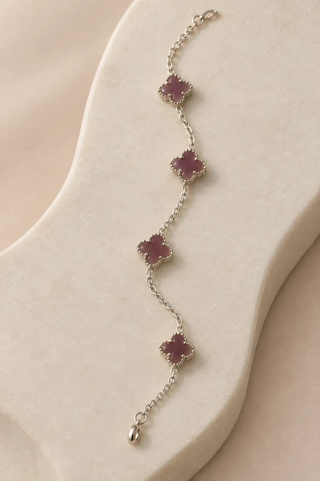 Sora Lavender Clover Bracelet