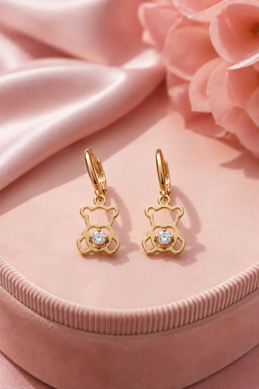 Teddy Love Crystal Drop Earrings